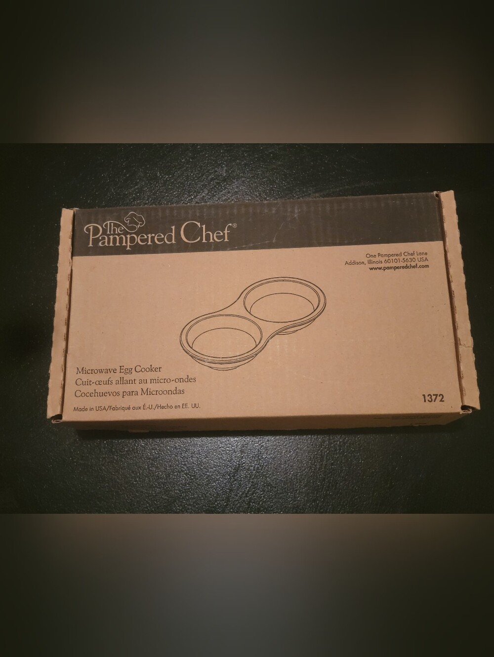 The Pampered Chef Stoneware Microwave Egg Cooker (Item #1372) NIB